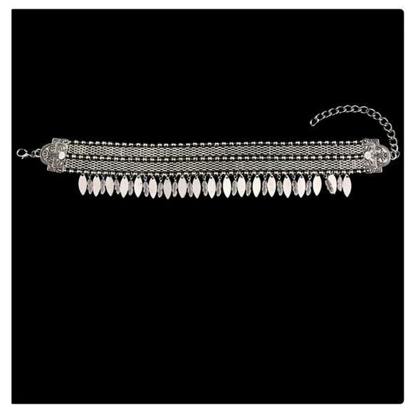 5⭐ rated⚘(LAST 1)Anique Silver Boho Tassel Choker - Picture 3 of 5